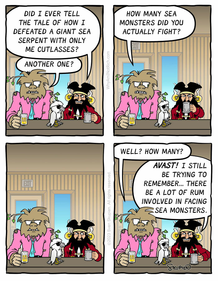 30 Comics Showcasing Characters From The Past Living In The Present Day By Sven Skupien