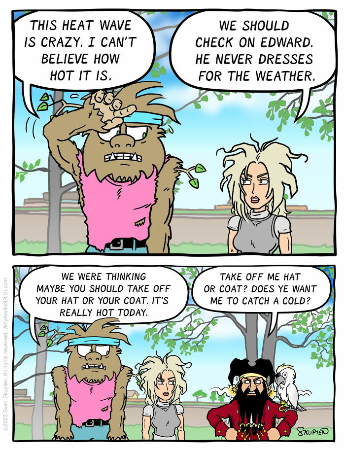 30 Comics Showcasing Characters From The Past Living In The Present Day By Sven Skupien