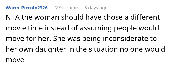 Mom Feels Entitled To Guy’s Seats So She Can Watch ‘Barbie’ With Her Daughter, He Refuses To Move Mom Feels Entitled To Guy’s Seats So She Can Watch ‘Barbie’ With Her Daughter, He Refuses To Move