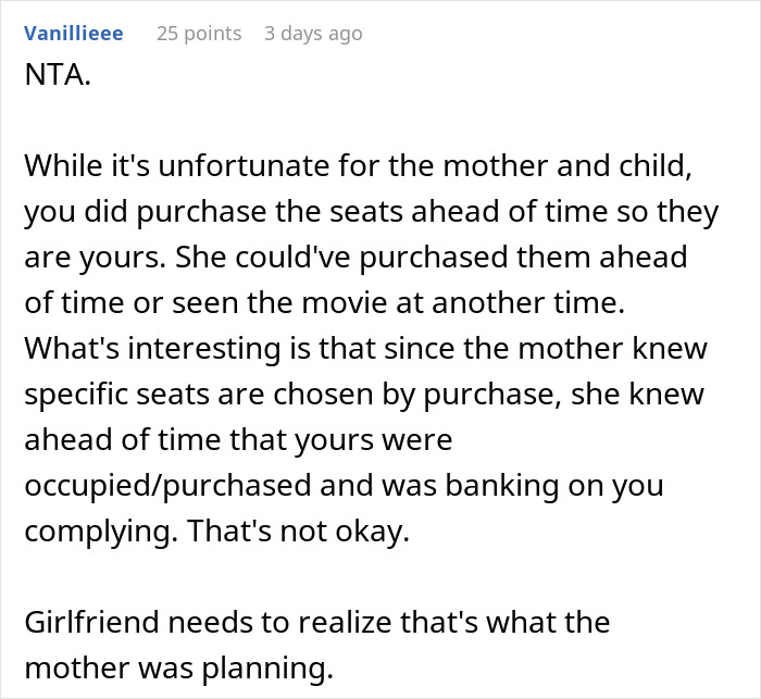 Mom Feels Entitled To Guy’s Seats So She Can Watch ‘Barbie’ With Her Daughter, He Refuses To Move Mom Feels Entitled To Guy’s Seats So She Can Watch ‘Barbie’ With Her Daughter, He Refuses To Move