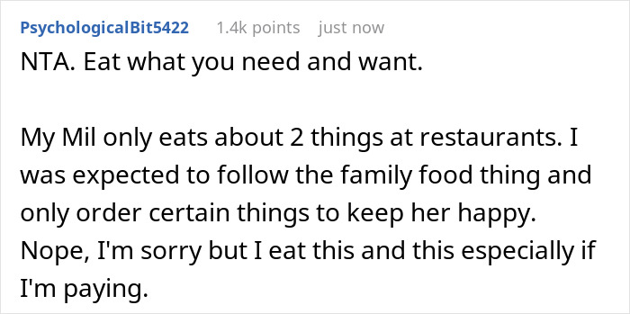 In-Laws Turn Passive Aggressive After DIL Refuses To Give In To MIL&rsquo;s Policing Of Her Eating Habits