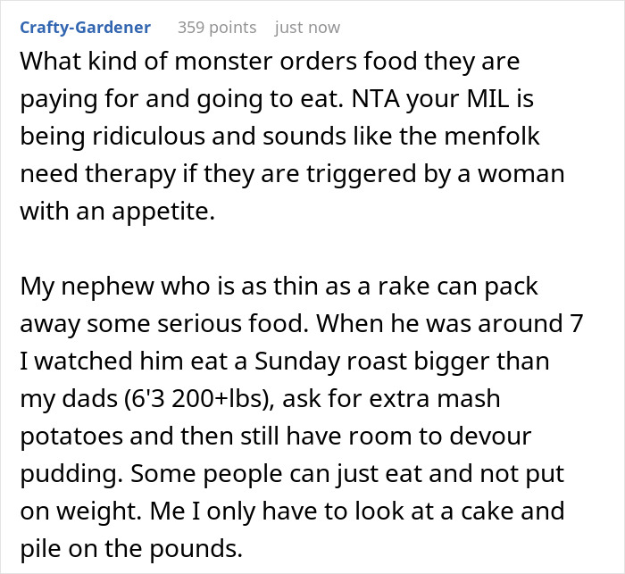 In-Laws Turn Passive Aggressive After DIL Refuses To Give In To MIL&rsquo;s Policing Of Her Eating Habits