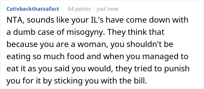 In-Laws Turn Passive Aggressive After DIL Refuses To Give In To MIL&rsquo;s Policing Of Her Eating Habits