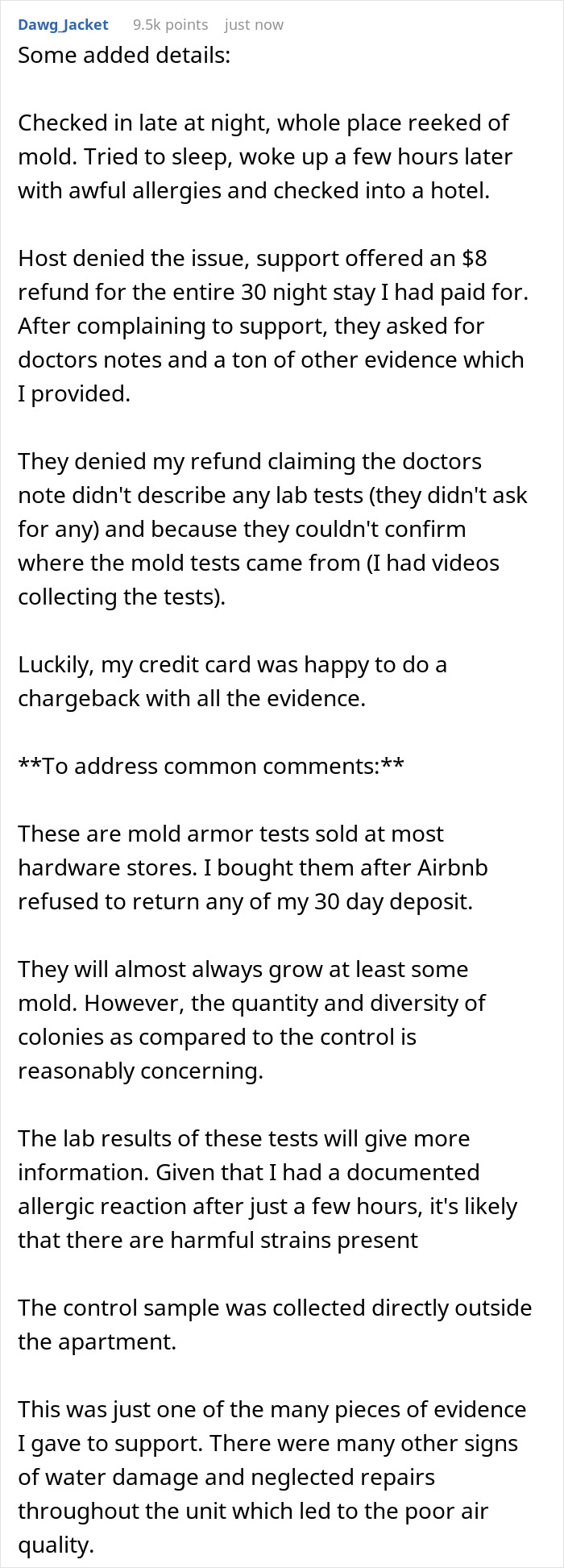 Airbnb Guest Tests Air Quality Due To Mold Smell As The Host Denied The Issue, Gets Alarming Results