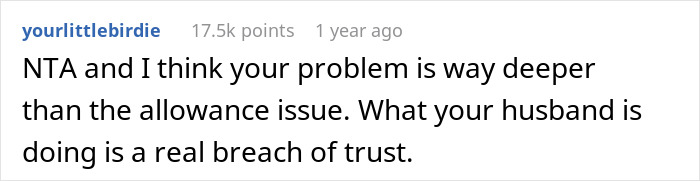 “AITA For No Longer Handing My Son His Allowance After I Found Out My Husband’s Been Taking It?”