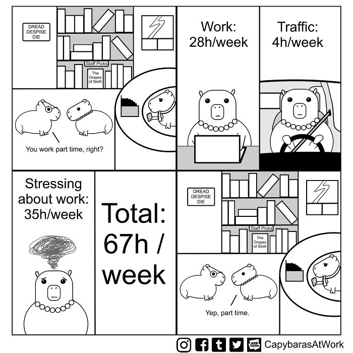My Comic About Capybaras Showcases The Situations Many Of Us Have To Face At Work (34 Pics)