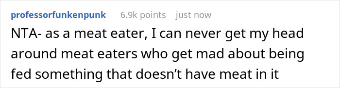 Husband Gets The Silent Treatment After Partner Finds Out The Dinner He Ate Was Vegan