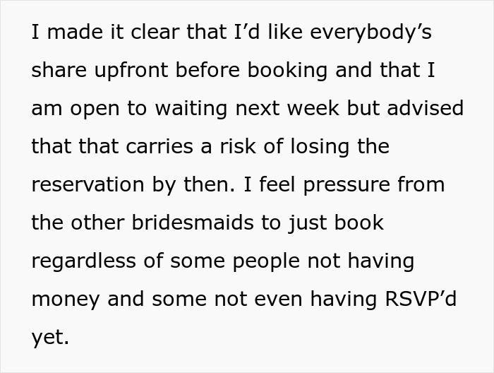 MOH Unwilling To Book An Airbnb Before Every Participant Chips In Upfront, Wonders If She’s A Jerk MOH Unwilling To Book An Airbnb Before Every Participant Chips In Upfront, Wonders If She’s A Jerk