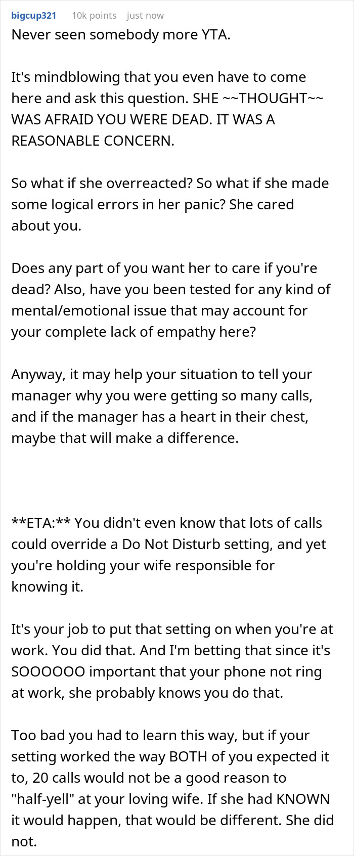 &ldquo;[Am I The Jerk] For Yelling At My Wife After She Blew Up My Phone With Calls Because Of A Fire?&rdquo;