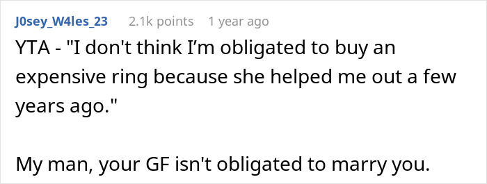 Guy Refuses To Spend $10k On An Engagement Ring, Gets A Reality Check Online