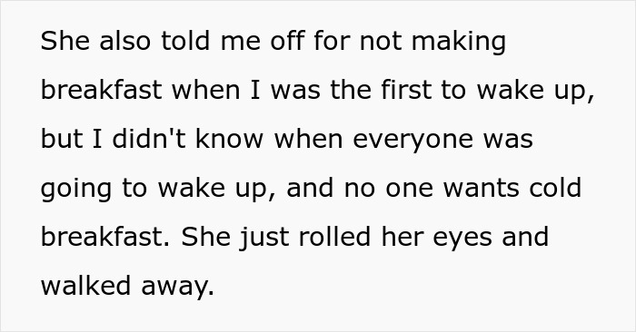 Woman Gets Grilled By SIL For Skipping Dinner And Not Making Breakfast For Them The Next Day Woman Gets Grilled By SIL For Skipping Dinner And Not Making Breakfast For Them The Next Day