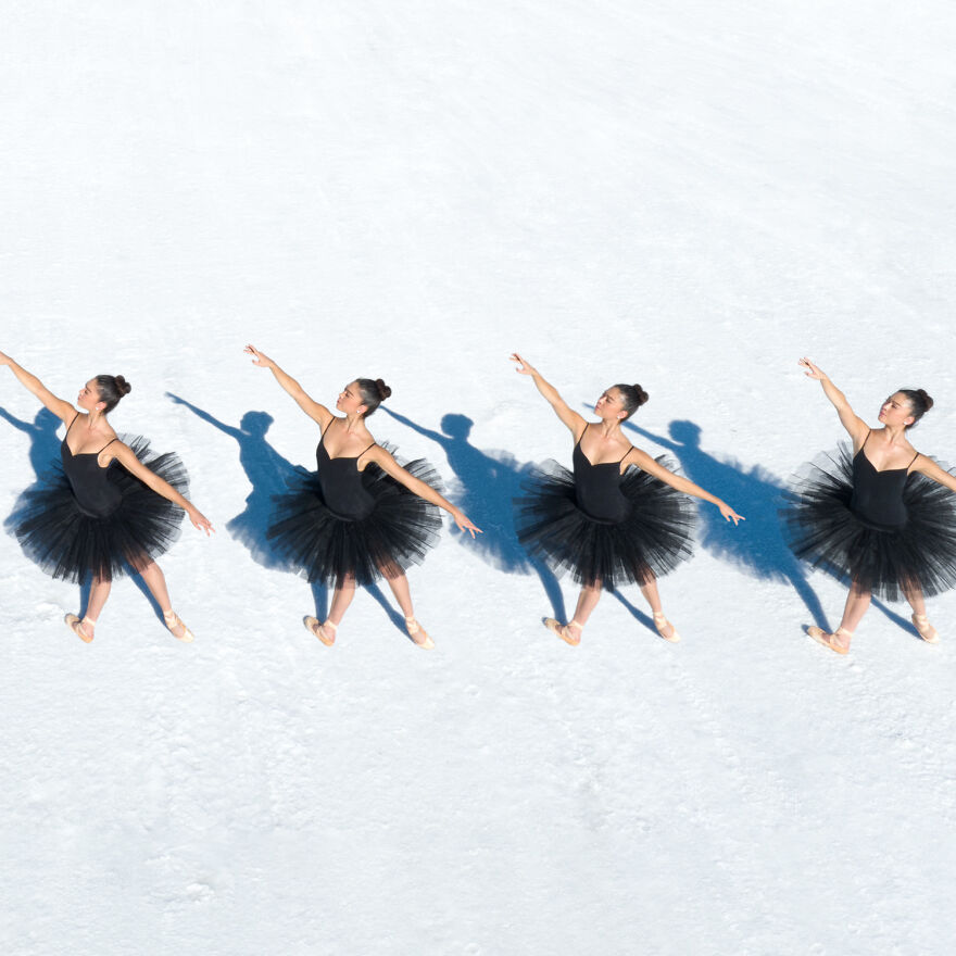 Swan Lake Reimagined: 16 Aerial Photos Of Ballet Dancers Captured On The Salt Lake In Utah Swan Lake Reimagined: 16 Aerial Photos Of Ballet Dancers Captured On The Salt Lake In Utah