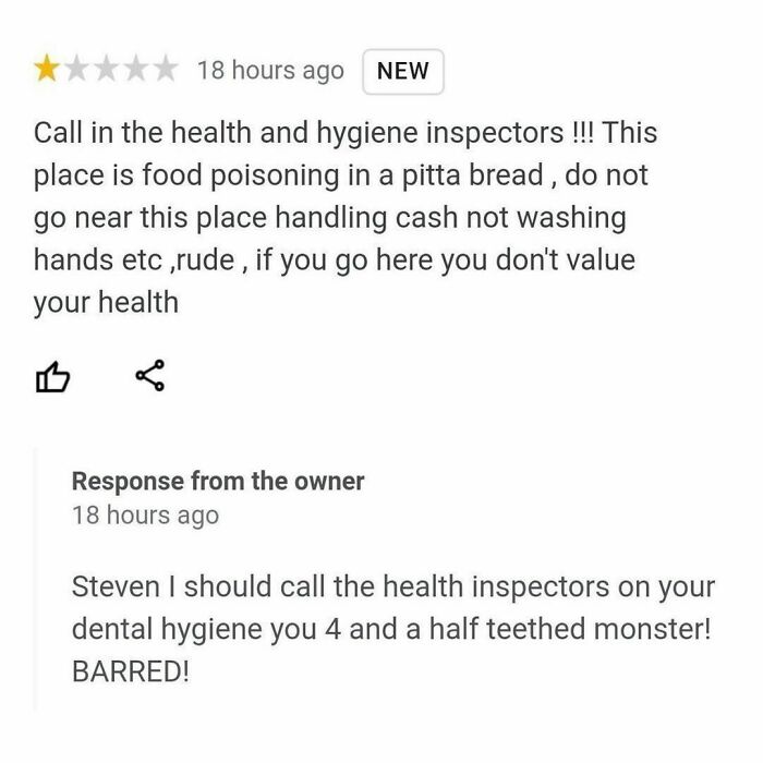 40 Hilarious Restaurant Reviews And Replies, As Shared On ‘Takeaway Trauma’ (New Pics) 40 Hilarious Restaurant Reviews And Replies, As Shared On ‘Takeaway Trauma’ (New Pics)