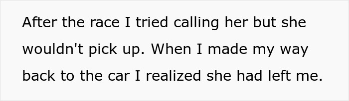 Girlfriend Is Furious Her Boyfriend Ditched Her During A 5K Run To “Have A Better Time” Girlfriend Is Furious Her Boyfriend Ditched Her During A 5K Run To “Have A Better Time”
