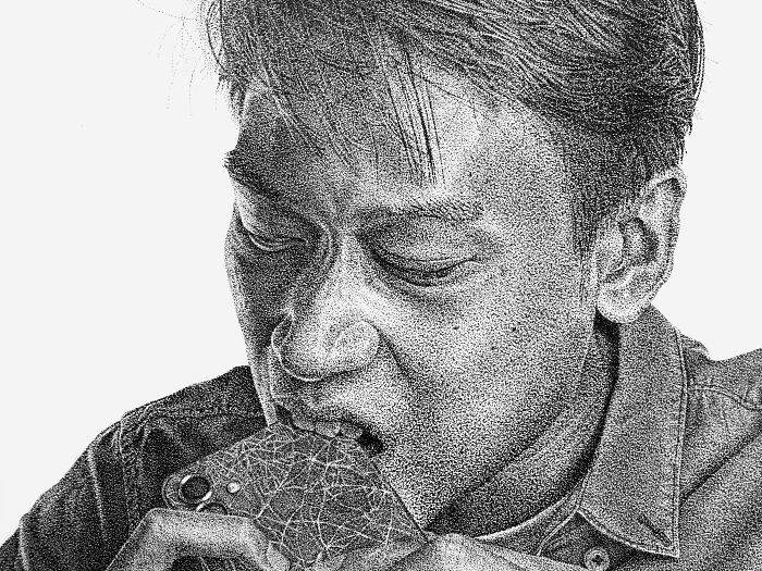 I Made This Large-Scale Drawing Using Only Dots (17 Pics) I Made This Large-Scale Drawing Using Only Dots (17 Pics)