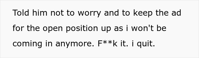 Employee Ruins Manager’s Day By Quitting After Finding Out New Hire Will Earn Far More Than Him Employee Ruins Manager’s Day By Quitting After Finding Out New Hire Will Earn Far More Than Him