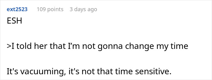 Neighbors Ask Woman To Stop Vacuuming At Noon, She Refuses And Turns To The Internet For Advice