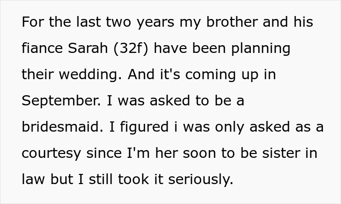 “Sarah Was Completely Appalled”: Bride Expects Ex-Bridesmaid To Just Give Away Her Dress “Sarah Was Completely Appalled”: Bride Expects Ex-Bridesmaid To Just Give Away Her Dress