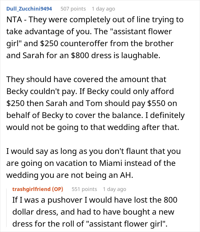 “Sarah Was Completely Appalled”: Bride Expects Ex-Bridesmaid To Just Give Away Her Dress “Sarah Was Completely Appalled”: Bride Expects Ex-Bridesmaid To Just Give Away Her Dress