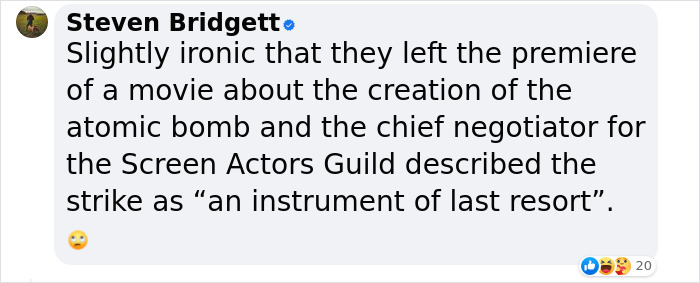 Hollywood Actors Announce Strike As Oppenheimer Stars Make Historic Walkout Of London Premiere Hollywood Actors Announce Strike As Oppenheimer Stars Make Historic Walkout Of London Premiere