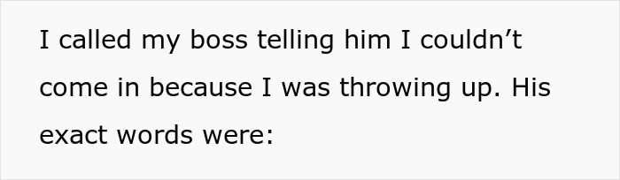Teenager Maliciously Complies With Manager’s Request To Come Into Work While Sick, Throws Up Teenager Maliciously Complies With Manager’s Request To Come Into Work While Sick, Throws Up