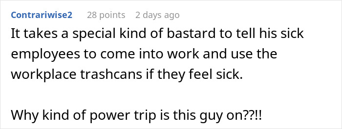 Teenager Maliciously Complies With Manager’s Request To Come Into Work While Sick, Throws Up Teenager Maliciously Complies With Manager’s Request To Come Into Work While Sick, Throws Up