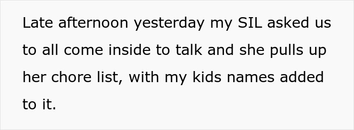 Woman Demands SIL’s Kids Do Chores Around The House They Don’t Even Live In, Drama Ensues