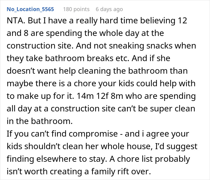 Woman Demands SIL’s Kids Do Chores Around The House They Don’t Even Live In, Drama Ensues