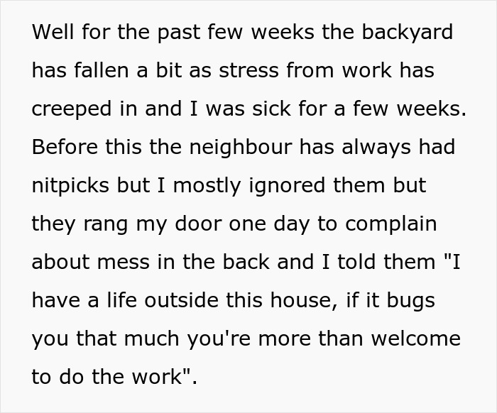 Man Finds A Way To Get Back At ‘Karen’ Neighbor Who Was Micromanaging How He Takes Care Of His Backyard As She Was Using It As Her “Virtual” Backyard
