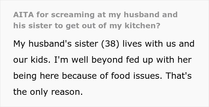 Woman’s Husband And His Sister Kept “Fixing” Her Food To The Point That She And Her Kids Would Refuse To Eat It, So She Finally Snaps Woman’s Husband And His Sister Kept “Fixing” Her Food To The Point That She And Her Kids Would Refuse To Eat It, So She Finally Snaps