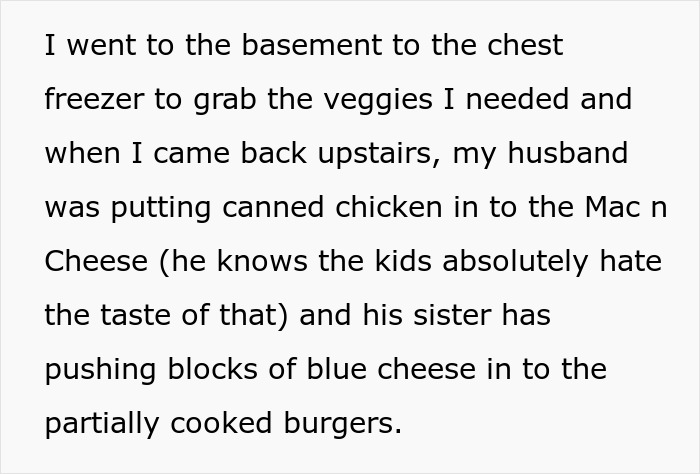 Woman’s Husband And His Sister Kept “Fixing” Her Food To The Point That She And Her Kids Would Refuse To Eat It, So She Finally Snaps Woman’s Husband And His Sister Kept “Fixing” Her Food To The Point That She And Her Kids Would Refuse To Eat It, So She Finally Snaps