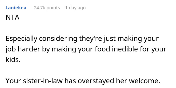 Woman’s Husband And His Sister Kept “Fixing” Her Food To The Point That She And Her Kids Would Refuse To Eat It, So She Finally Snaps Woman’s Husband And His Sister Kept “Fixing” Her Food To The Point That She And Her Kids Would Refuse To Eat It, So She Finally Snaps