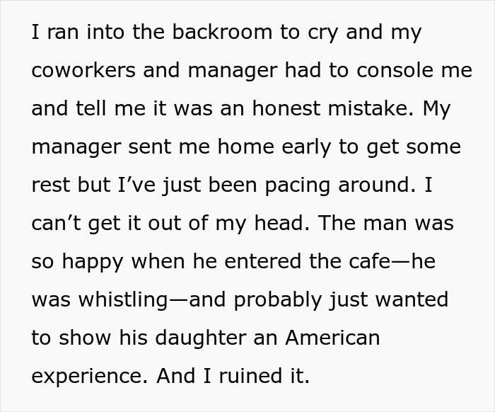 Foreigner Thinks He’s Being Kicked Out Of A Coffee Shop Because Of His Ethnicity, Barista Realizes His Mistake Too Late Foreigner Thinks He’s Being Kicked Out Of A Coffee Shop Because Of His Ethnicity, Barista Realizes His Mistake Too Late