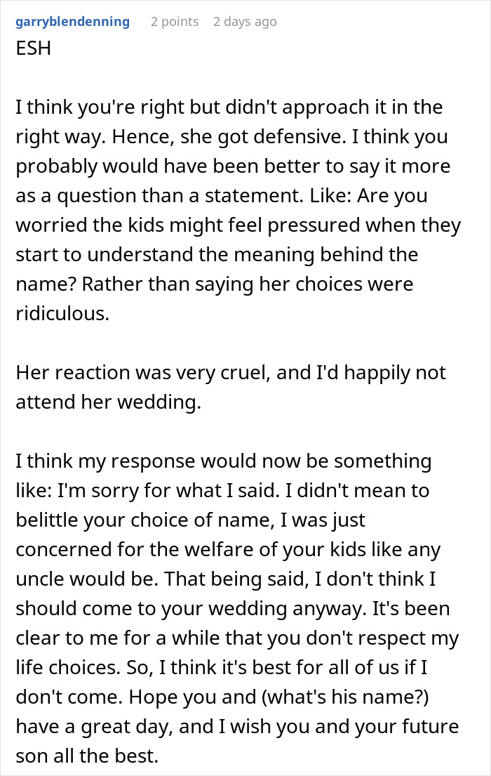 Man Gets Uninvited From Sister’s Wedding Because He Advised Her Not To Give Her Twins Names They Will Be Bullied For Man Gets Uninvited From Sister’s Wedding Because He Advised Her Not To Give Her Twins Names They Will Be Bullied For