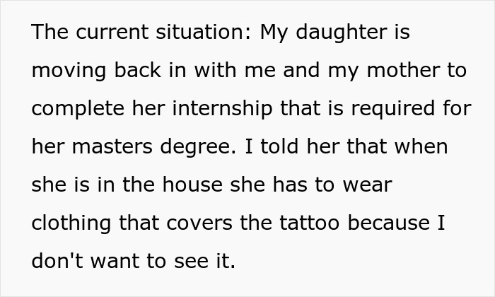 Mom Asks If She’s A Jerk For Giving Her Daughter An Ultimatum Because She Got A Tattoo, Gets A Reality Check Mom Asks If She’s A Jerk For Giving Her Daughter An Ultimatum Because She Got A Tattoo, Gets A Reality Check