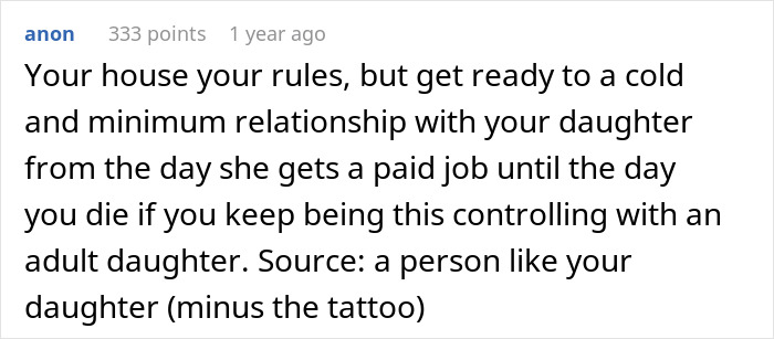 Mom Asks If She’s A Jerk For Giving Her Daughter An Ultimatum Because She Got A Tattoo, Gets A Reality Check Mom Asks If She’s A Jerk For Giving Her Daughter An Ultimatum Because She Got A Tattoo, Gets A Reality Check