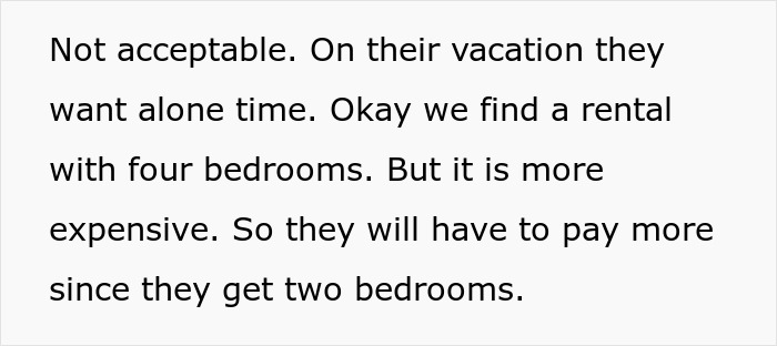 &ldquo;[Am I The Jerk] For Changing My Mind About Splitting The Cost Of Our Group Vacation Equally?&rdquo;