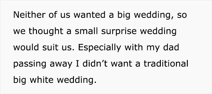 &ldquo;[Am I The Jerk] For Taking Away Everyone&rsquo;s Chance To Be Involved With The Wedding?&rdquo;