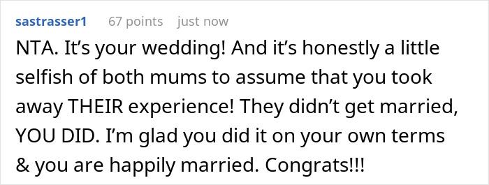 &ldquo;[Am I The Jerk] For Taking Away Everyone&rsquo;s Chance To Be Involved With The Wedding?&rdquo;