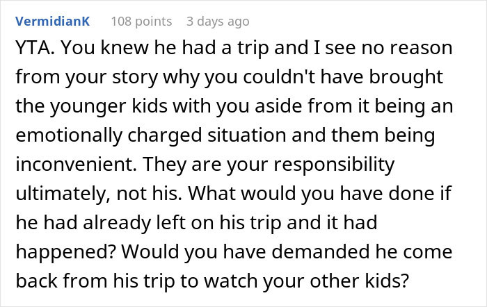 Teen Calls Parents “Selfish” For Making Him Miss His Graduation Trip To Watch His Siblings During Family Emergency, Parent Asks For Advice Teen Calls Parents “Selfish” For Making Him Miss His Graduation Trip To Watch His Siblings During Family Emergency, Parent Asks For Advice