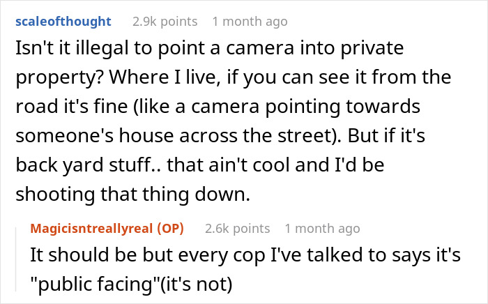 Neighbor Builds A Fence And Puts Up A Camera Facing This Guy’s Yard, People In The Comments Come Up With The Best Solutions Neighbor Builds A Fence And Puts Up A Camera Facing This Guy’s Yard, People In The Comments Come Up With The Best Solutions