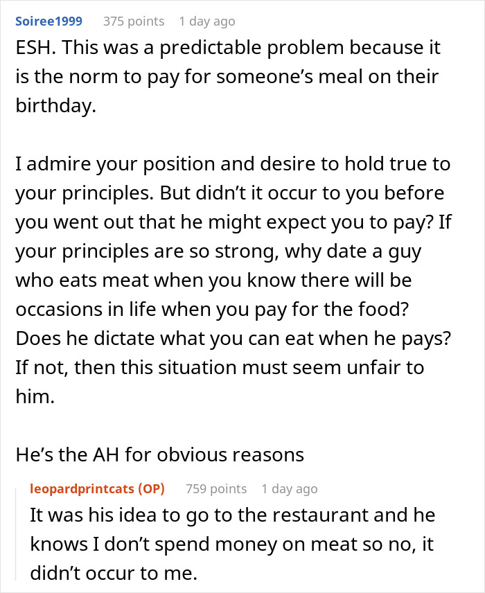 &ldquo;[Am I The Jerk] For Refusing To Pay For My Bf&rsquo;s Food On His Birthday And Getting Him Banned From A Restaurant?&rdquo;