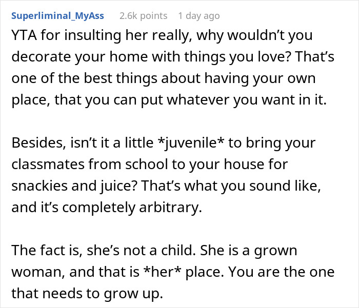 Guy Is Too Embarrassed To Let Anyone See Girlfriend&#8217;s &#8216;Childish&#8217; Apartment, Drama Ensues