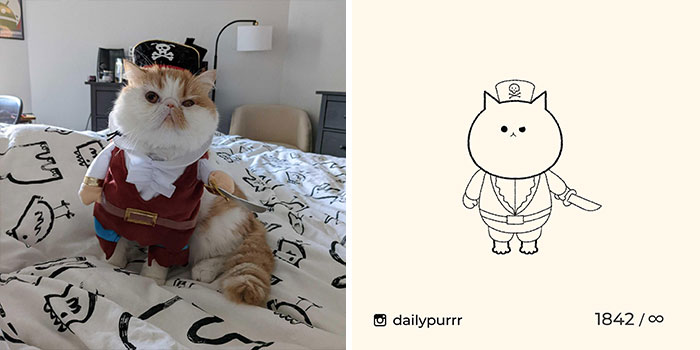 30 Of The Funniest Internet-Famous Cat Pics Get Illustrated By Daily Purrr (New Pics) 30 Of The Funniest Internet-Famous Cat Pics Get Illustrated By Daily Purrr (New Pics)