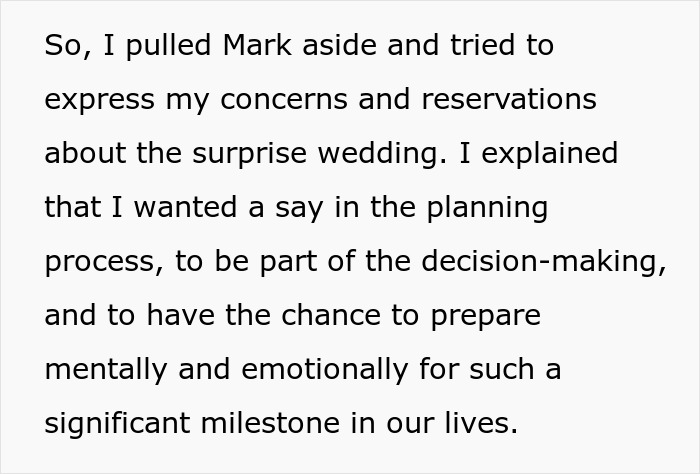 Boyfriend Invites Woman To A Fancy Party, She Realizes It’s Actually A Surprise Wedding For Her And Leaves Boyfriend Invites Woman To A Fancy Party, She Realizes It’s Actually A Surprise Wedding For Her And Leaves
