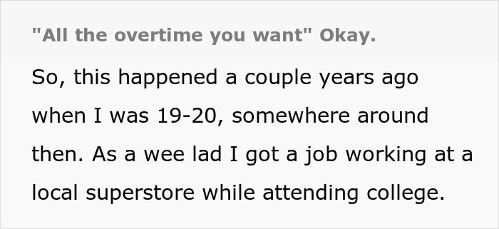 “Someone Parked Their RV In The Parking Lot”: Store Manager Authorizes All Overtime, Workers Use Every Minute Of It “Someone Parked Their RV In The Parking Lot”: Store Manager Authorizes All Overtime, Workers Use Every Minute Of It
