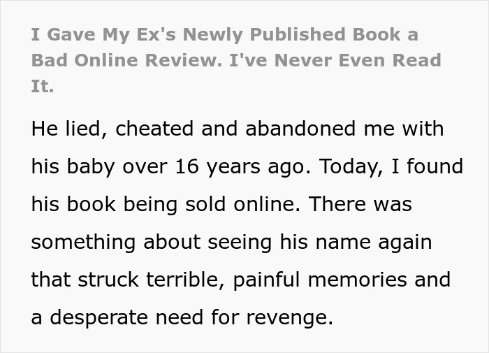 “So Mean And Innocent At The Same Time”: People React To Woman’s Petty Revenge On Cheating Ex After Finding His New Book Online “So Mean And Innocent At The Same Time”: People React To Woman’s Petty Revenge On Cheating Ex After Finding His New Book Online