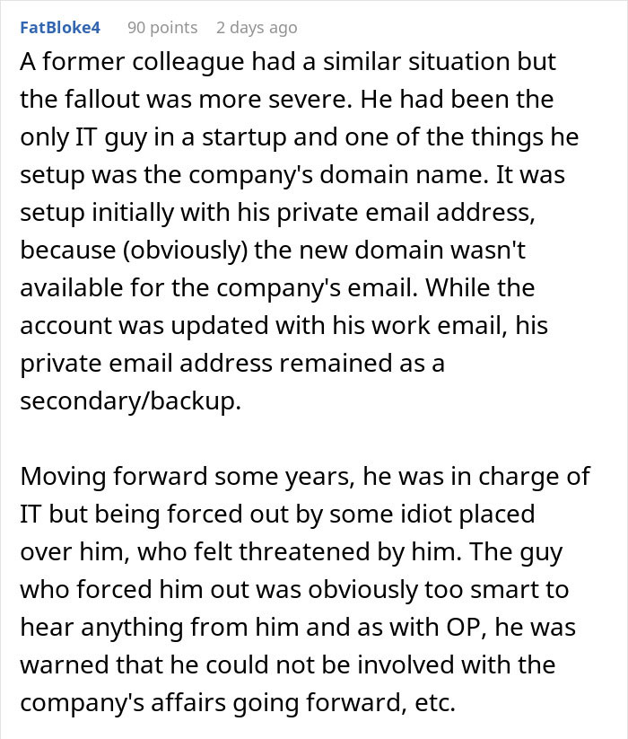 “I Am Not Allowed By Threat Of Legal Action To Be Involved In Their Affairs”: Guy Does Exactly As His Ex-Boss Instructed “I Am Not Allowed By Threat Of Legal Action To Be Involved In Their Affairs”: Guy Does Exactly As His Ex-Boss Instructed