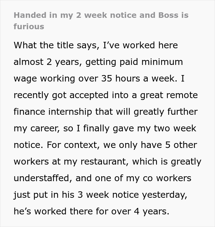 This Employee And Coworker Delivered 2-Week Notices At The Same Time, Enraging Toxic Boss This Employee And Coworker Delivered 2-Week Notices At The Same Time, Enraging Toxic Boss