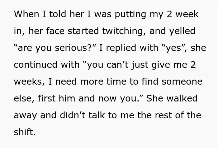 This Employee And Coworker Delivered 2-Week Notices At The Same Time, Enraging Toxic Boss This Employee And Coworker Delivered 2-Week Notices At The Same Time, Enraging Toxic Boss